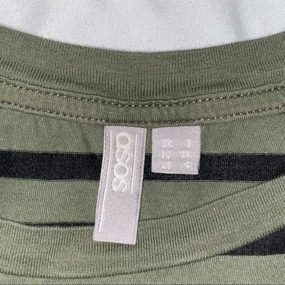 SOLD: Green and black stripped shirt - Picture 2 of 2